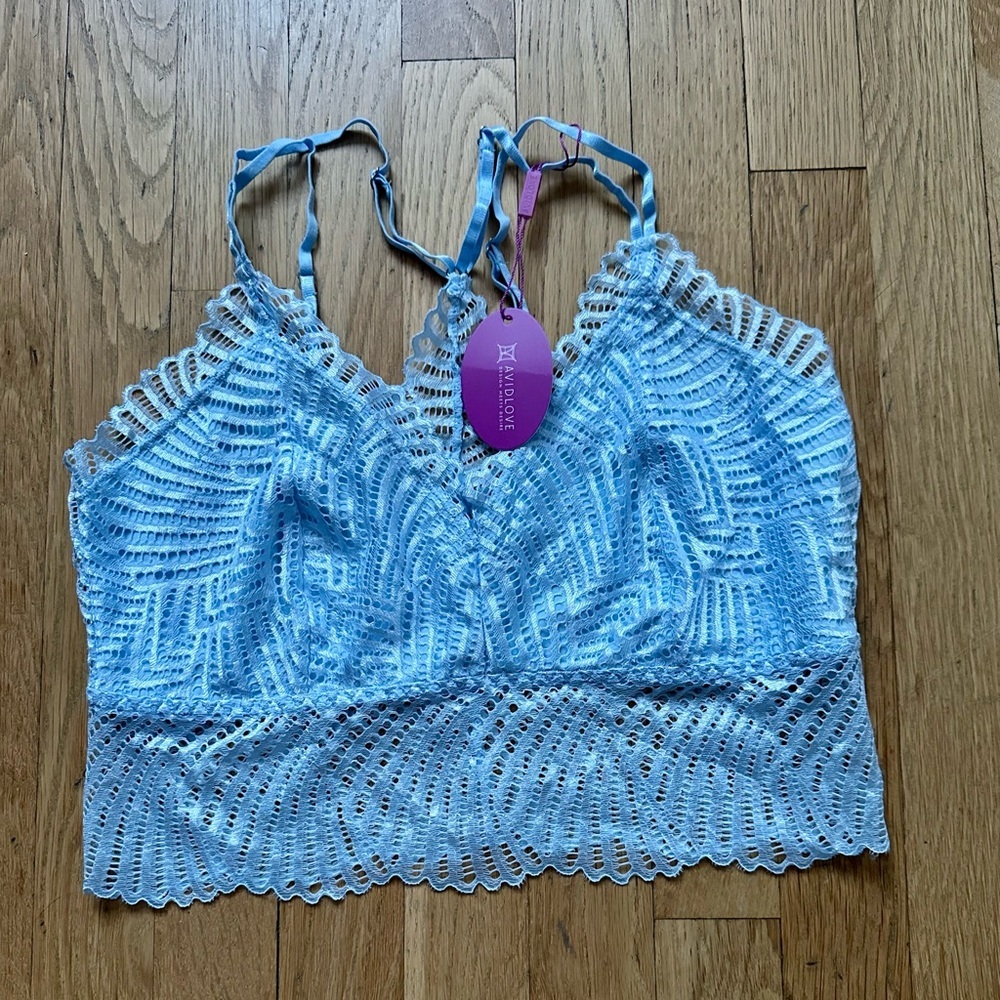 “🦋Avidlove Lace Bralette L – Soft Blue Feminine Chic ✨💙”‎ - Picture 7 of 7